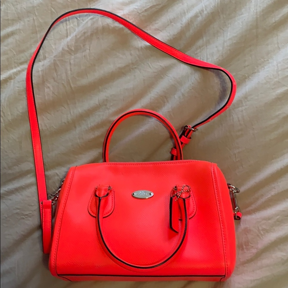 Neon coach handbag NWOT
